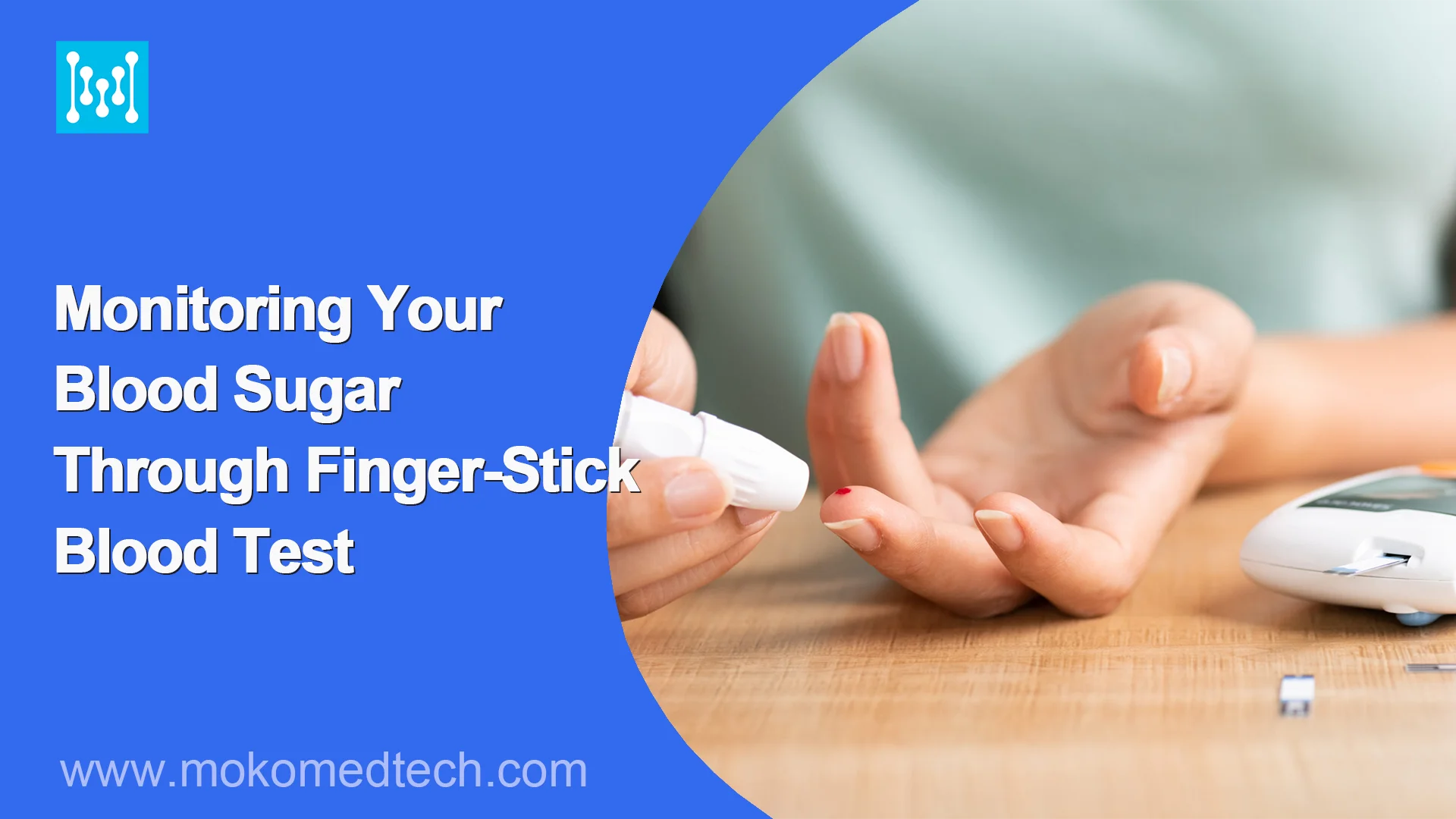Chech blood sugar at home through finger-stick blood test